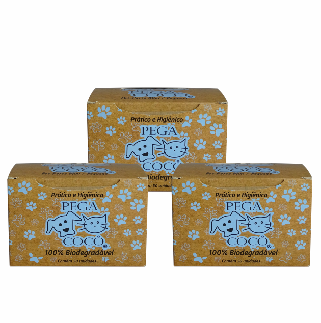 Kit 3 caixas Mini e Pequeno porte